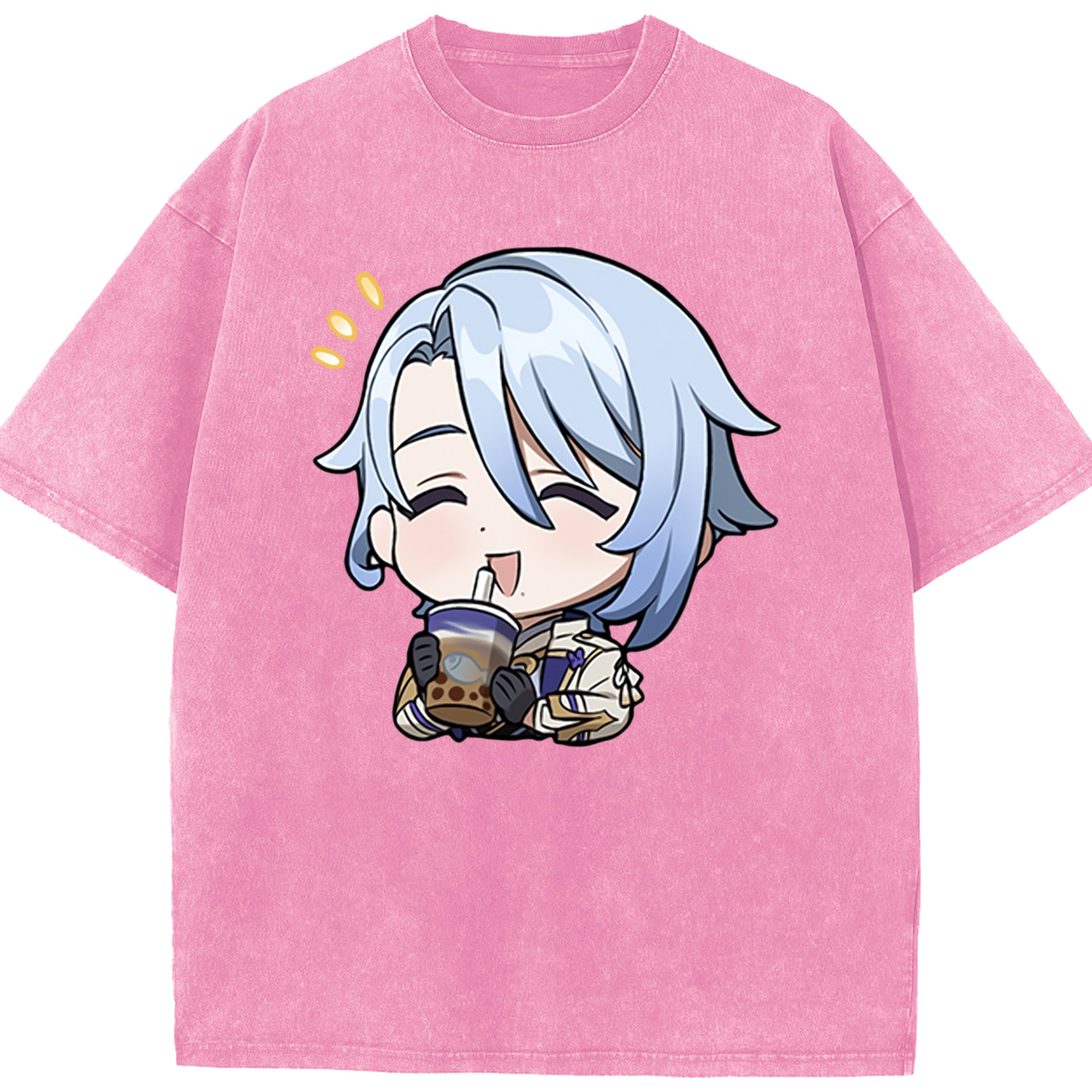 げんし神 神里綾人 かみさとあやと genshin Kamisato Ayato 綿100% ヴィンテージ風 半袖Tシャツ（フロントプリント）